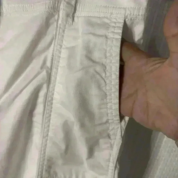 Eileen Fisher Women’s 2 White Cotton Blend Stretch Mid Rise Capri Cropped Pants - Picture 4 of 12